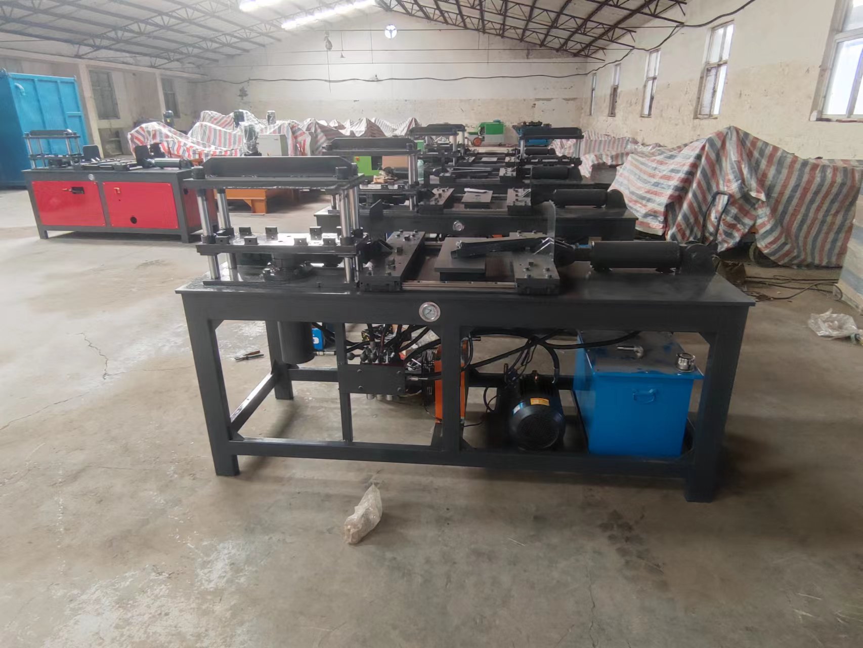 Fully automatic hydraulic efficient steel bar grid octagonal bar forming machine and bending machine