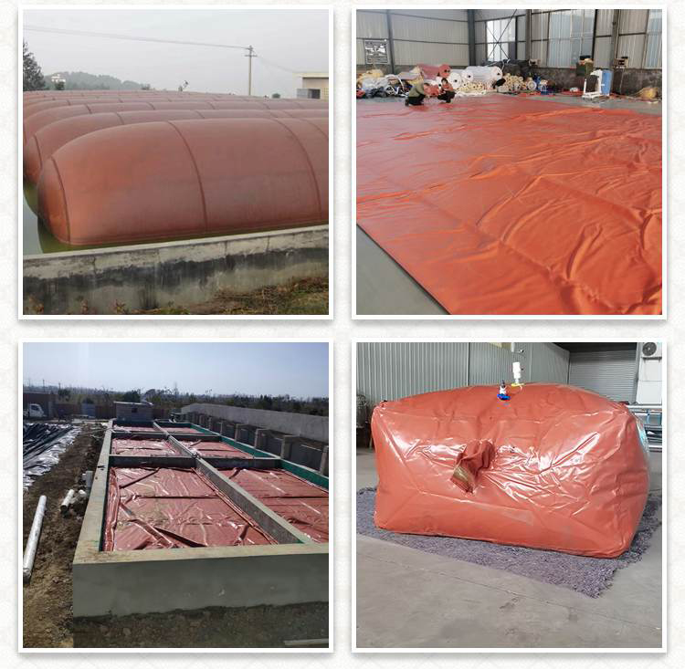 Red mud gas storage bags for breeding household PVC soft biogas bags, movable folding biogas tanks, anaerobic fermentation bags