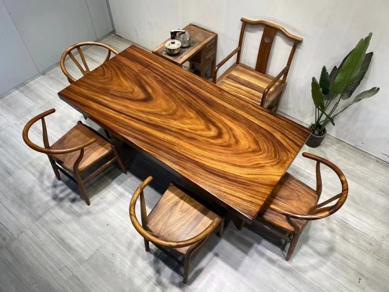 South American walnut board manufacturers directly distribute solid wood whole board tea tables, office desks, and tea boards wholesale