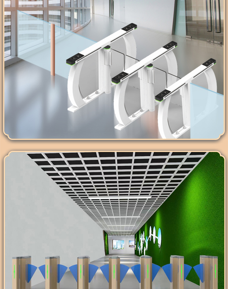 Face recognition scanning Health Code access control gate of Door security in subway station