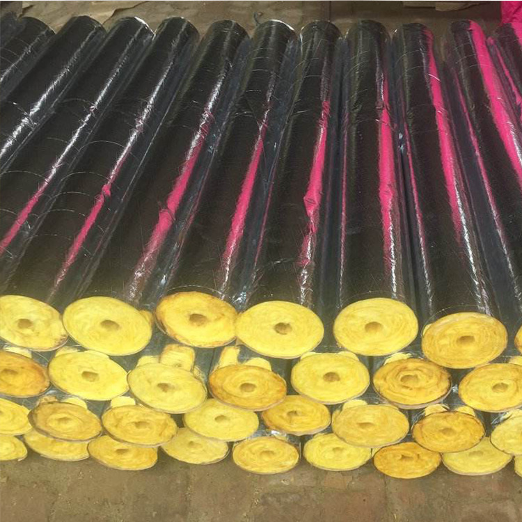 Centrifugal Glass wool pipe Class A fireproof petrochemical power pipe insulation Glass wool insulation pipe supports customization