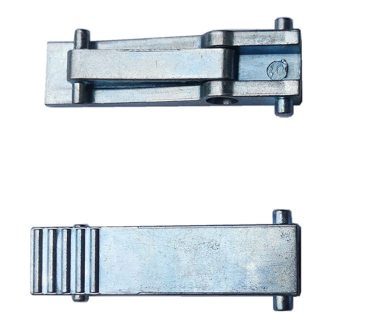 Zinc automatic door lock, sliding window switch strip lock, zinc alloy die-casting accessories, door and window hardware accessories, mechanical door hook lock