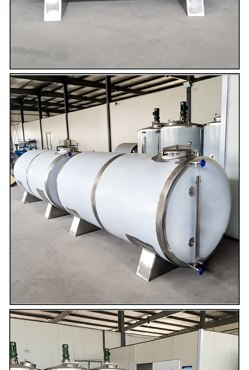 Stainless steel horizontal tank 304 industrial ammonia water storage tank 3 ton methanol tank ethanol disinfectant storage tank