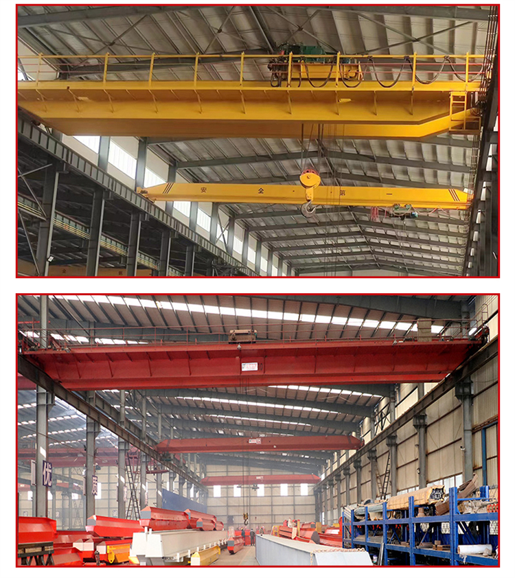 Manufacturer provides customized double beam crane workshop for easy installation of 35 ton QD bridge crane