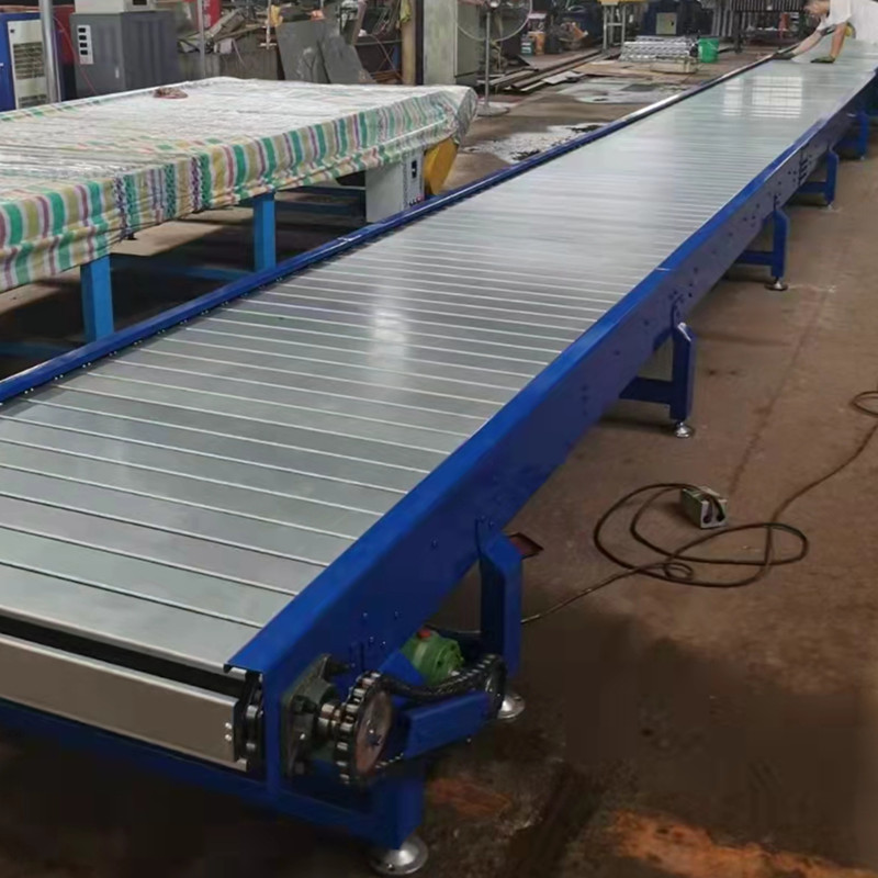 Hede Machinery stainless steel food chain conveyor buckle plate heavy conveyor belt straight plate chain assembly line