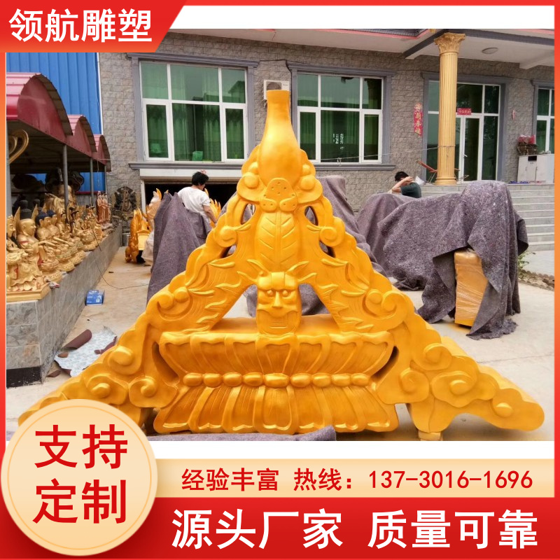 Manufacturer of large pure copper tower brake with cast copper tower tip sculpture, all copper tower wheel decorations, ancient architecture copper tiles support customization