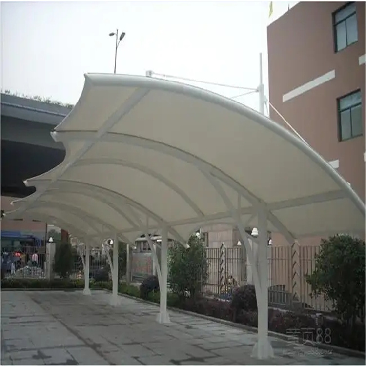 Membrane structure parking shed calculated by square meter - customized for car and electric vehicle sunshades according to demand - door-to-door installation