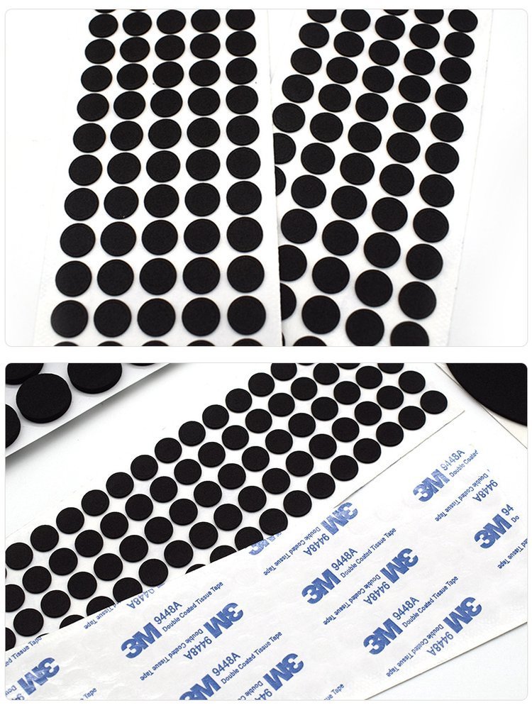 Mesh EVA rubber pad customized black circular silicone foot pad foam protective pad table self-adhesive pad wholesale