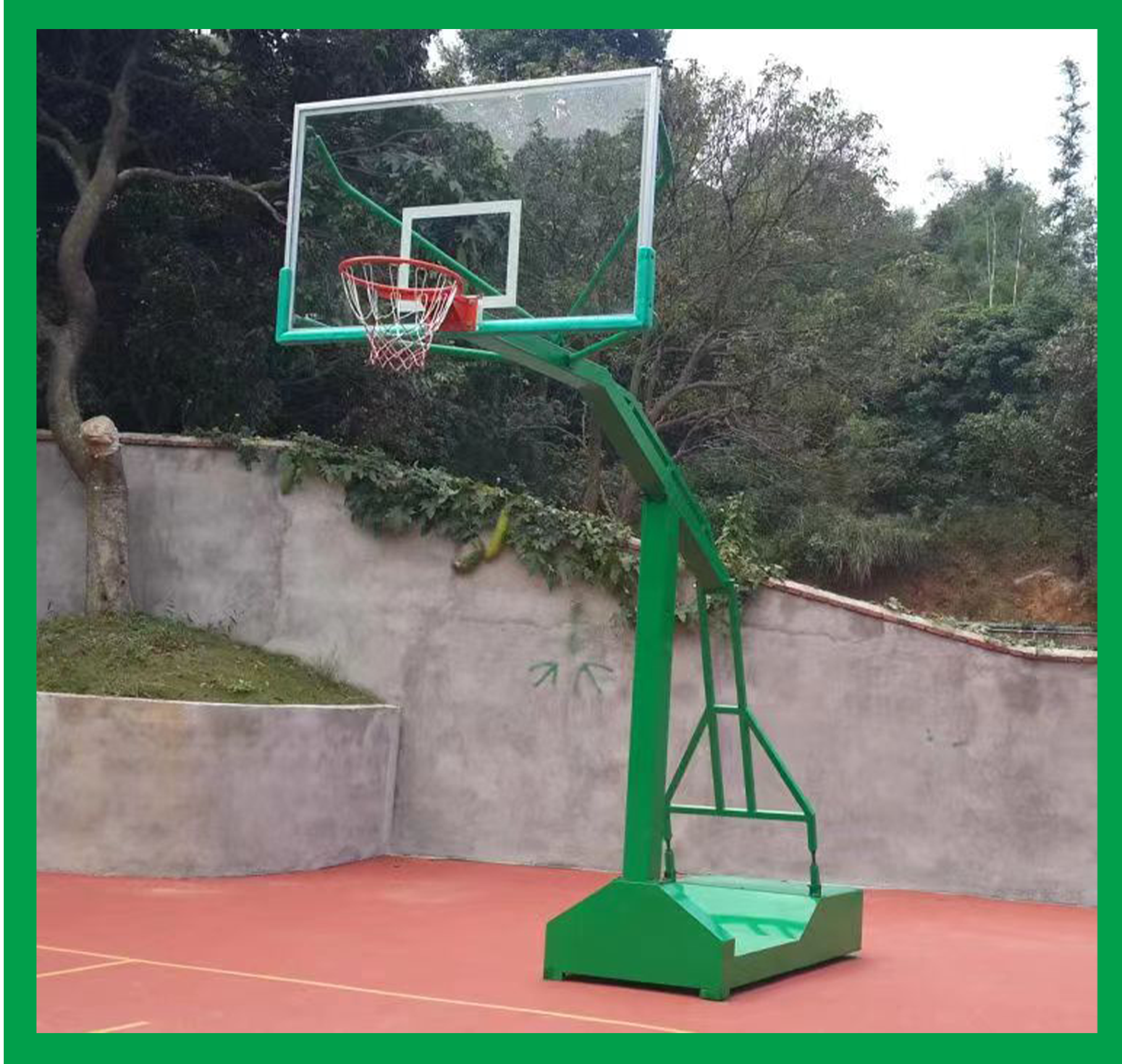 Mobile fixed basketball rack, tempered glass backboard, sports fitness equipment, and sports facilities can be delivered and installed by manufacturers