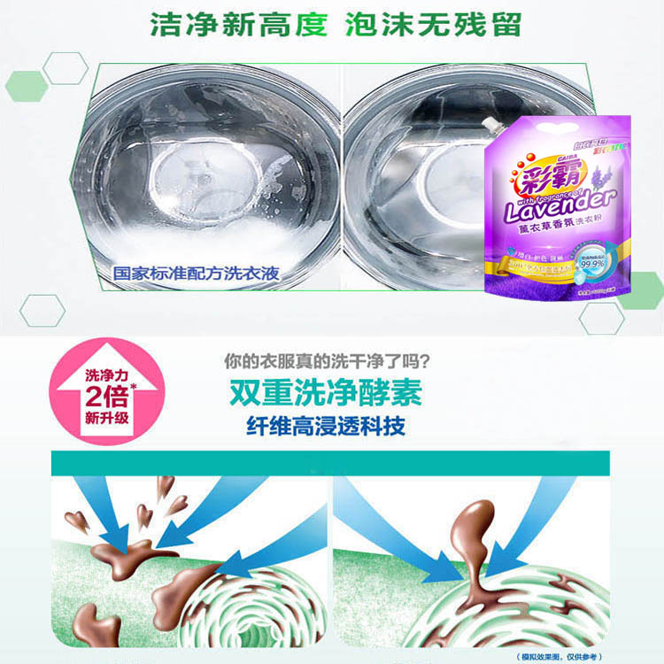 Welfare Group Purchase Lavender Laundry Powder Manufacturer 2018 g Soap Powder Large Package Powder Gift Customized Processing