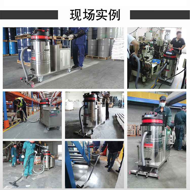 Hand propelled industrial vacuum cleaner, Jielomei GS-1580P, mobile push suction equipment in battery type vacuum locomotive room