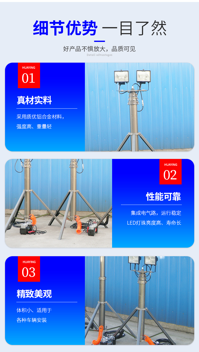 Small portable lighting equipment for emergency lifting and lighting during nighttime construction power generation