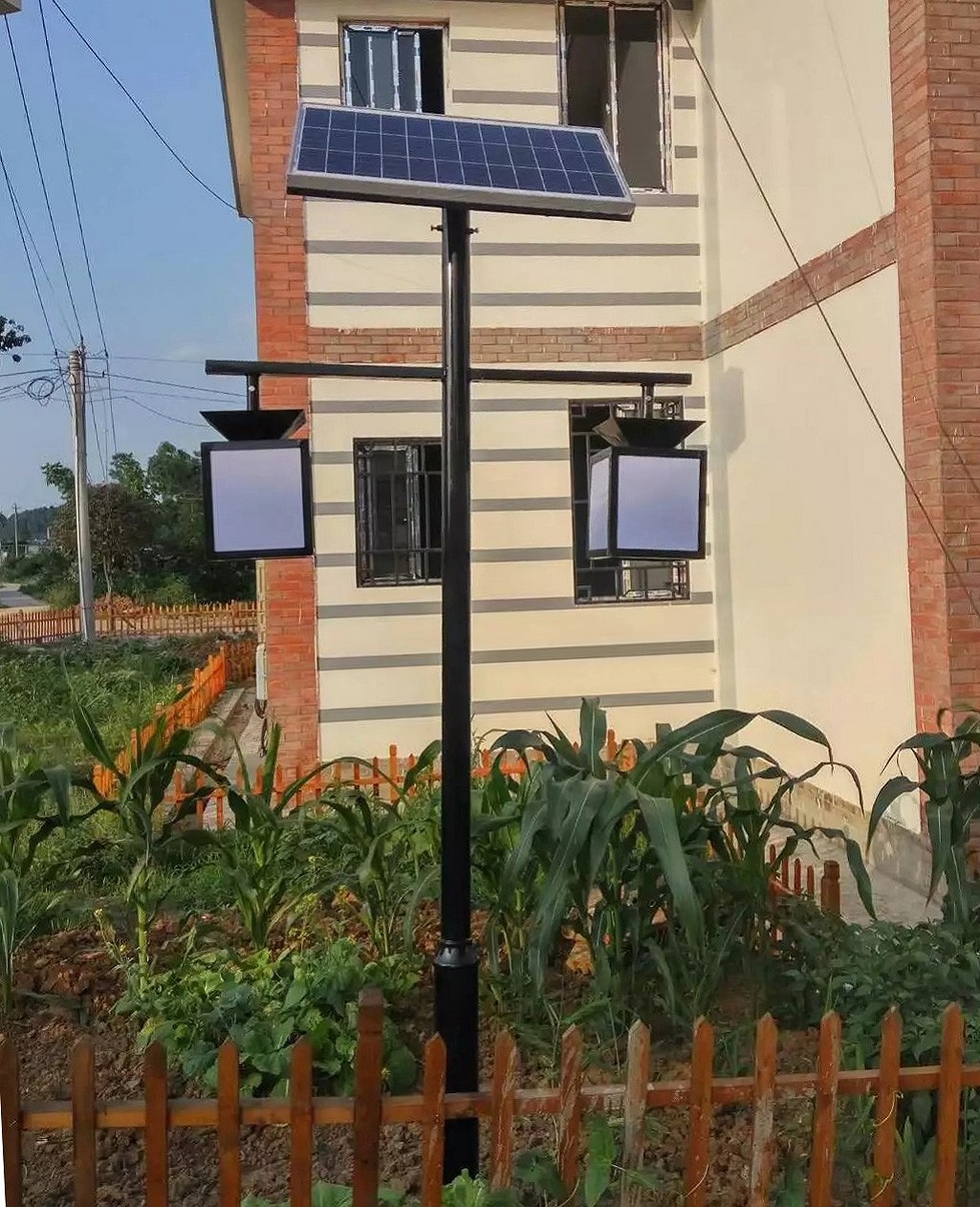 New Rural Solar Lighting Street Lamp Tibetan Style 6m 30W New Flame Light