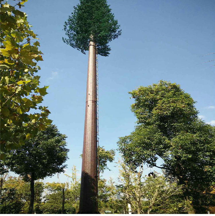 Kaifeng Biomimetic Tree Tower Communication Signal Tower Landscape Biomimetic Tree Single Pipe Communication Tower with Strong Impact Resistance Customized by the Manufacturer