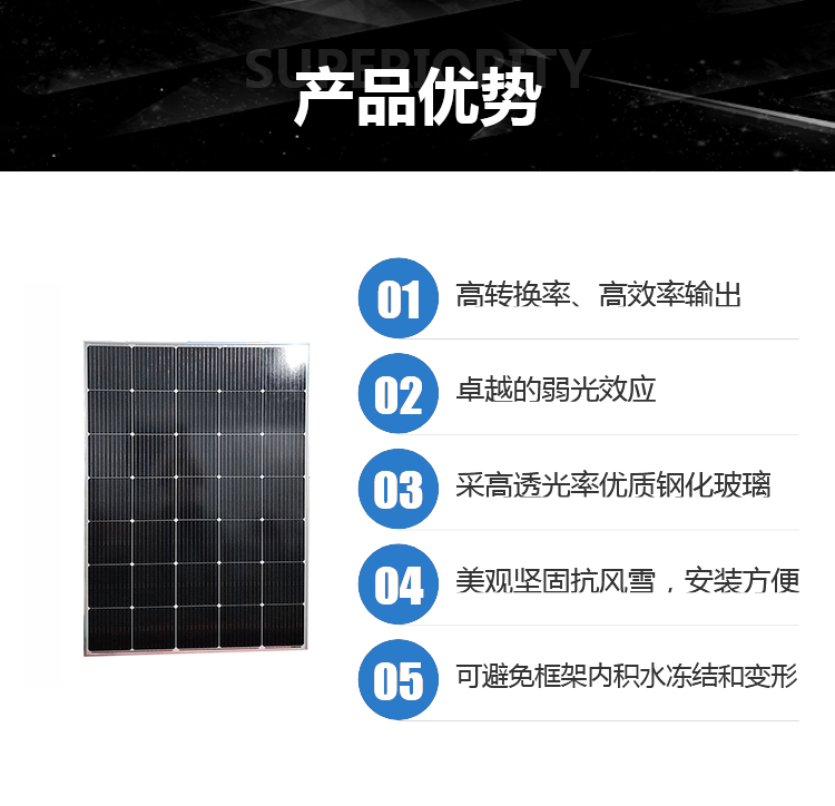 Renshan solar photovoltaic panel 18v200w 1220x865 battery power generation module for commercial use in schools, hospitals, and hotels