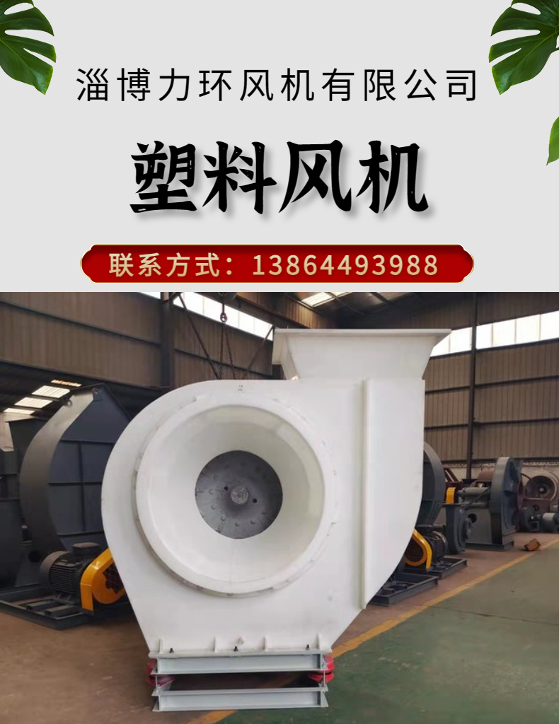 Power ring plastic fan PP material high-pressure centrifugal fiberglass PPH lining anti-corrosion support customization