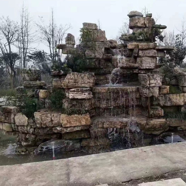 Revetment stone, natural thousand layer stone, river slope protection, Lingbi Stone Park, landscaping, rockery, Shiqingpeng Garden