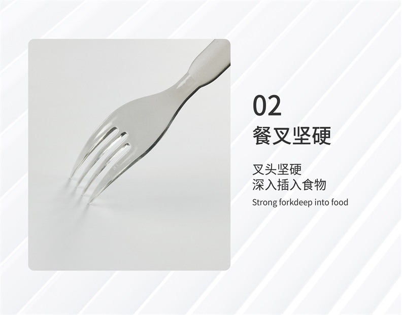 Disposable transparent knife, fork, spoon, commercial PS plastic fork, spoon, Western food knife, fork, takeaway spoon, tableware set