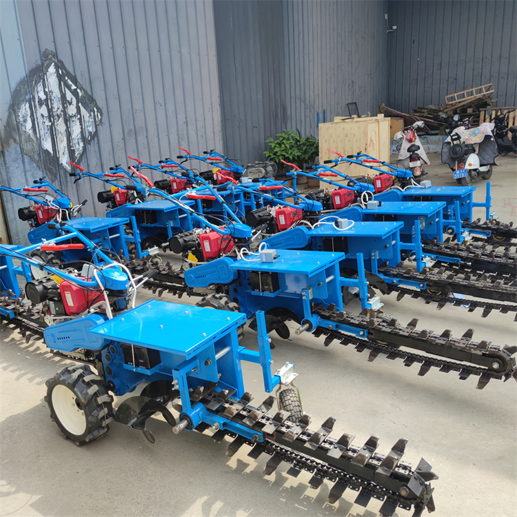 Chain buried pipe trenching machine, small orchard trenching machine, Chengyu tracked diesel trenching machine