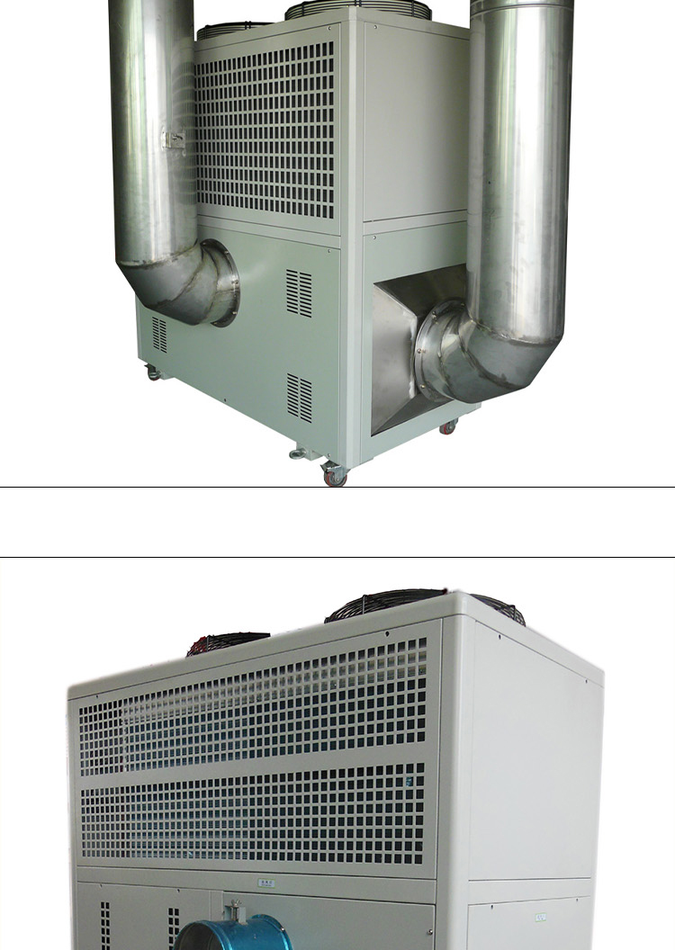 Outdoor mobile cooling chiller with large air volume heat dissipation and water circulation cooling fan