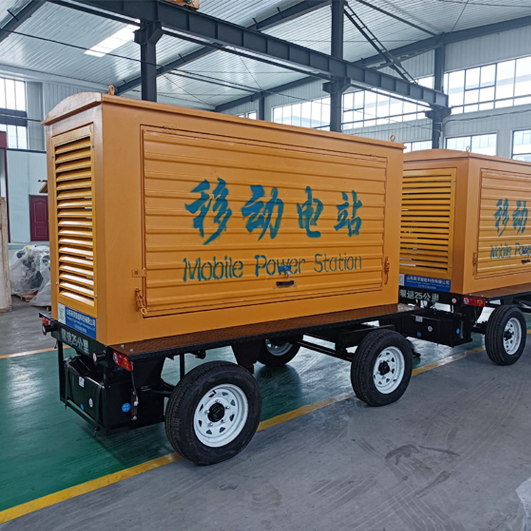 Main power supply for field engineering Weichai mobile copper brushless diesel generator set with trailer has low fuel consumption