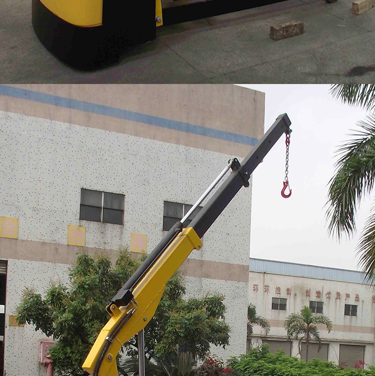 Indoor and outdoor hydraulic crane engine, electric small crane, micro 1 ton 2 ton folding arm crane, movable and rotating