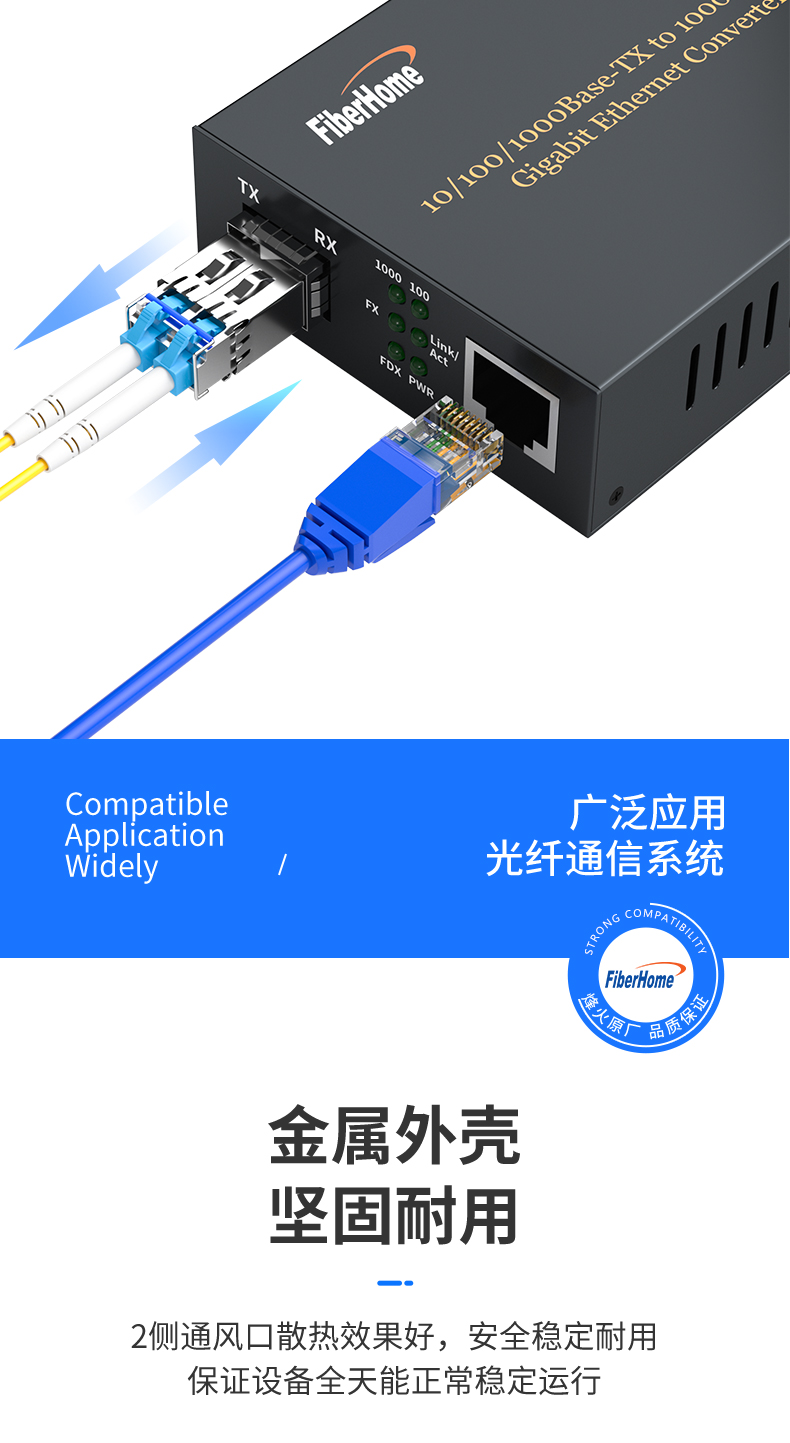 FiberHome SFP Gigabit Single Mode Single Fiber Optical Transceiver Optoelectronic Converter, General Distribution of FiberHome Communications