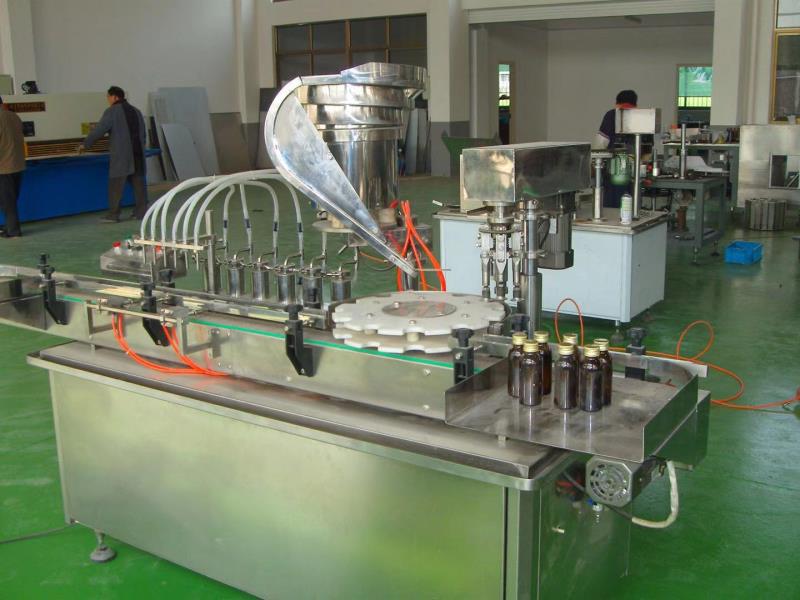 Liquid Filling, Capping, Labeling and Coating Production Line Labeling Machine, Counting Machine, Capping Machine