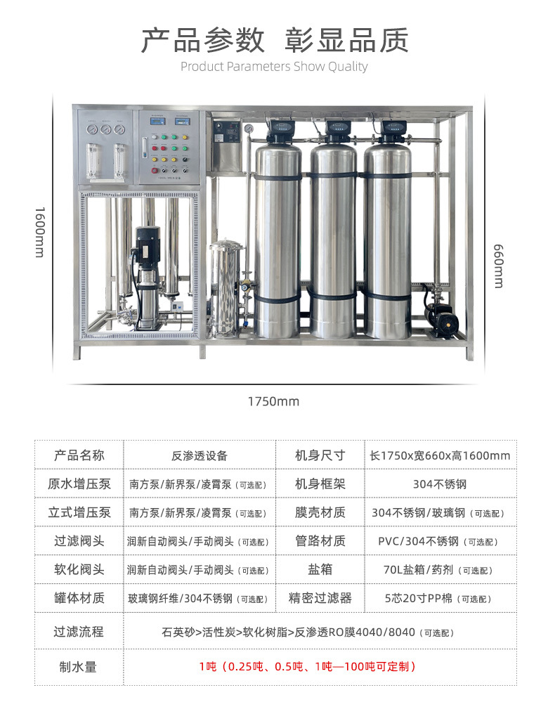 Ultrapure water equipment Pharmaceutical purified water equipment Deionized water industrial water treatment equipment