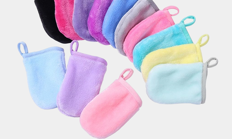 Makeup removal gloves, ultrafine fiber face cloth, reusable, soft facial cleaning gloves, suitable for all skin types