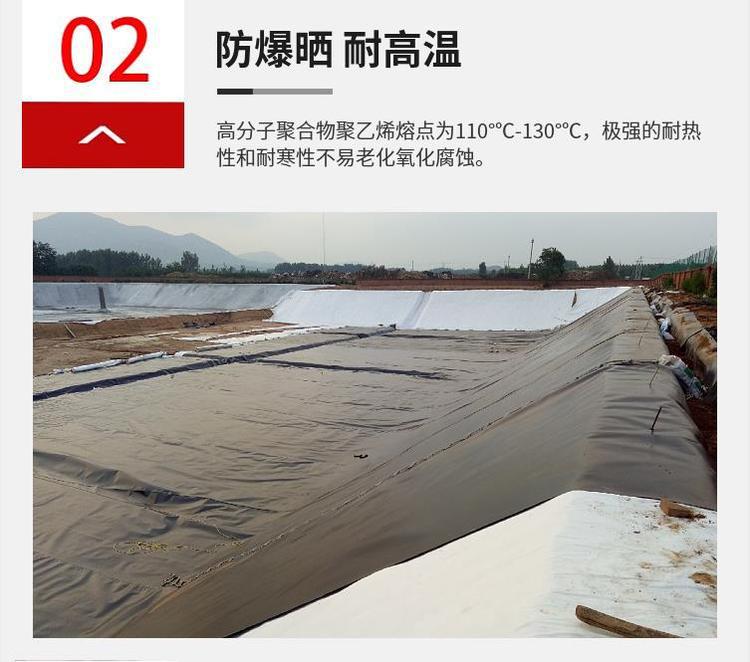 Aquaculture film Hengtuo UV resistant 0.7mm PE environmentally friendly anti-seepage geotextile film for fish ponds