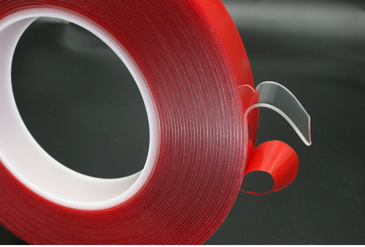 1MM thick red film transparent acrylic double-sided adhesive, temperature resistant and waterproof double-sided adhesive hook, car scratch free adhesive tape