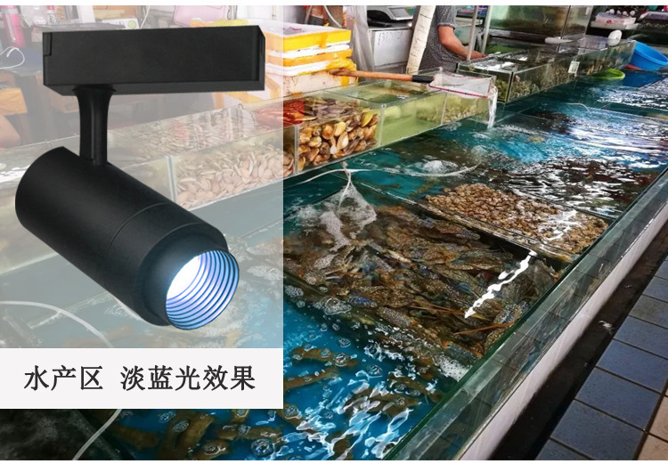 Dimming and zoom fresh meat LED track light, fruit and vegetable light, bread, seafood, and seafood LED focusing fresh light