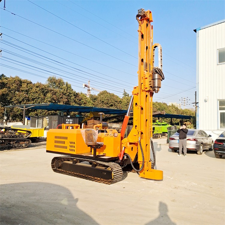 Hydraulic photovoltaic pile driver, double power head spiral drilling machine, electric ground pile drilling machine, crawler type