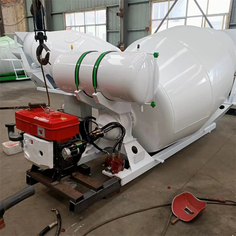 Modification of concrete mixing tank, commercial mortar mixing storage tank, 2-6 cubic meter electric motor, diesel engine storage tank