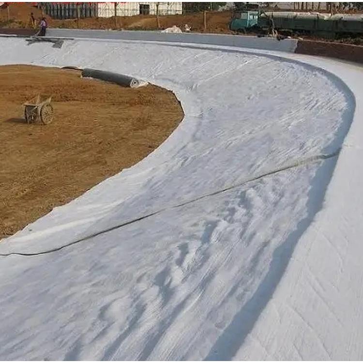 Road maintenance engineering cloth, high-temperature resistant short fiber geotextile, polypropylene polyester needle punched white cloth, long filament flame retardant