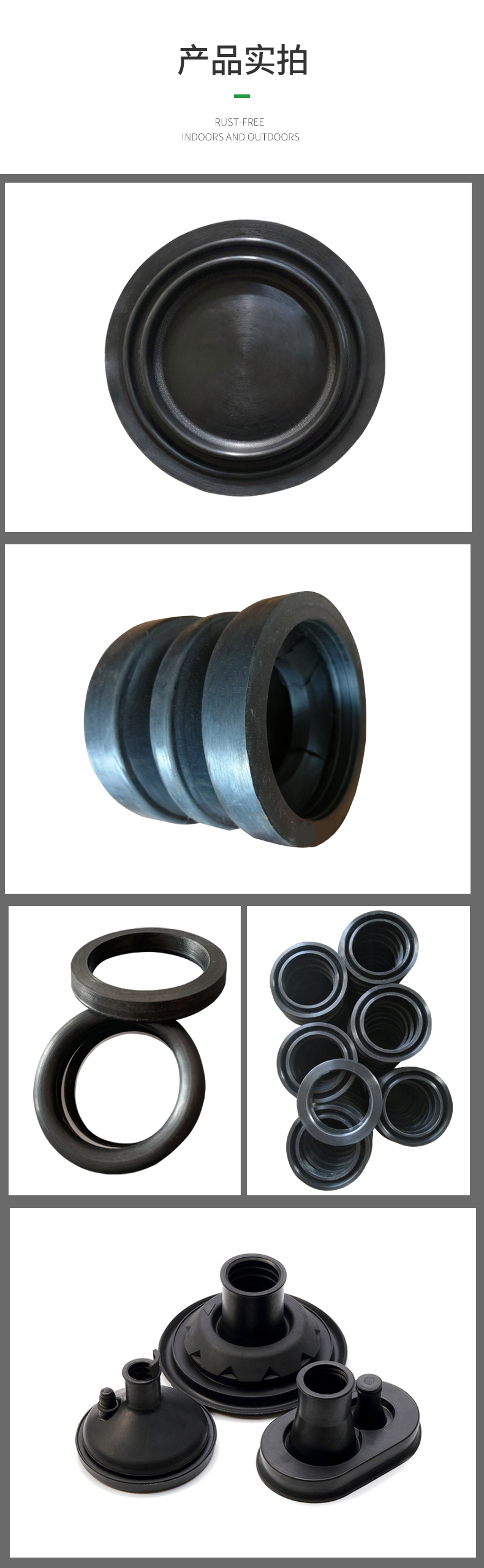 Composite rubber spring, rubber column, rubber buffer column, rubber pier, low noise, high temperature resistance, customized processing by Zhongke