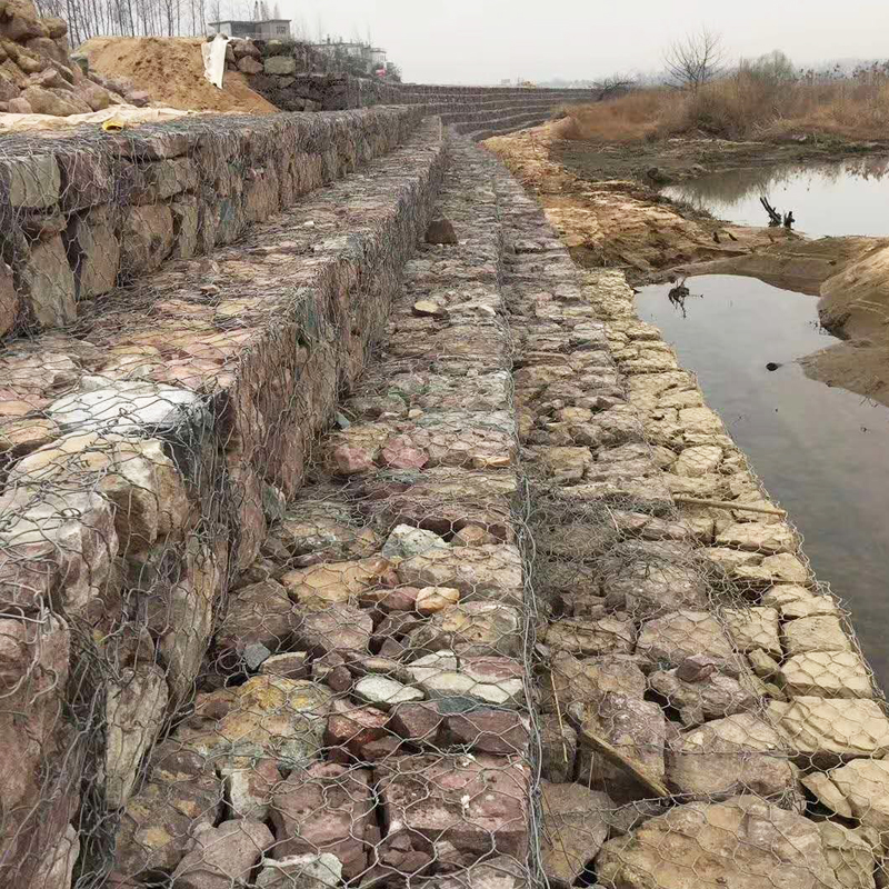 Shiteng Flood Control Slope Protection, Stone Cage Network, River Embankment, Reinforcement, Cage Box, Flood Control, Green Shore Cushion, Reno Cushion