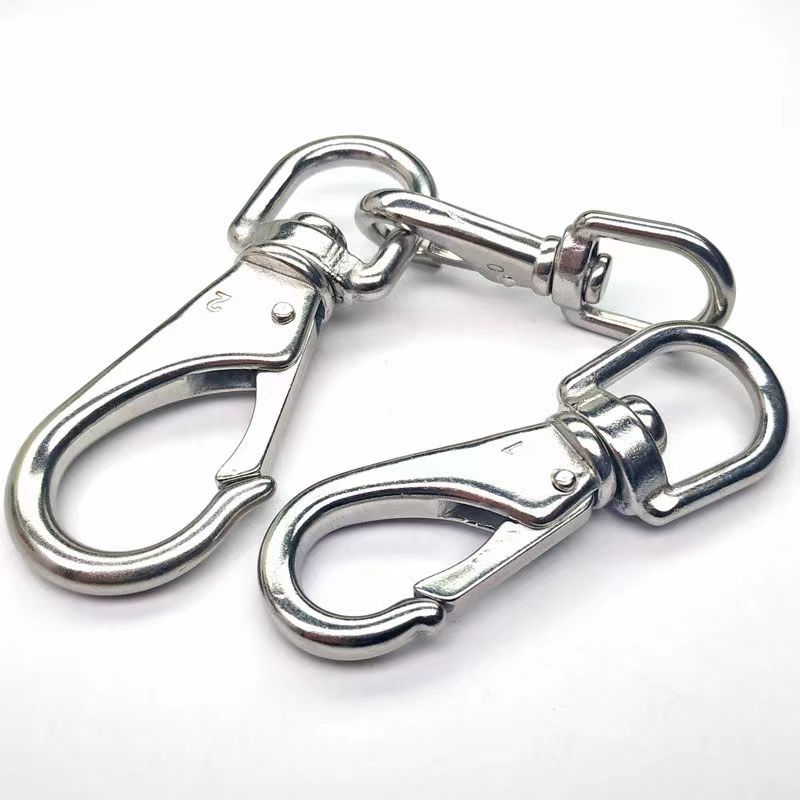 304 stainless steel universal hook spring buckle rotating key mountaineering buckle pet dog chain