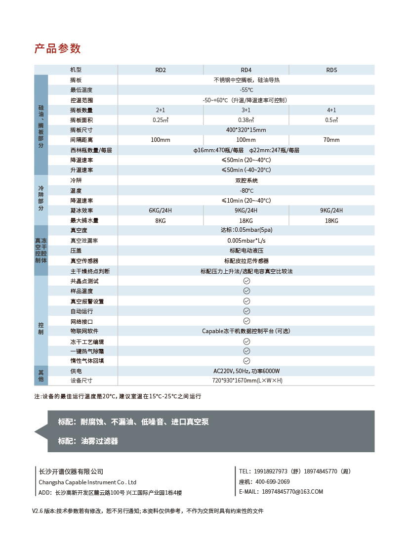 RD4/RD5 Dual Warehouse Silicone Oil R&D Type Freeze Drier Laboratory High end Vacuum Freeze Drier