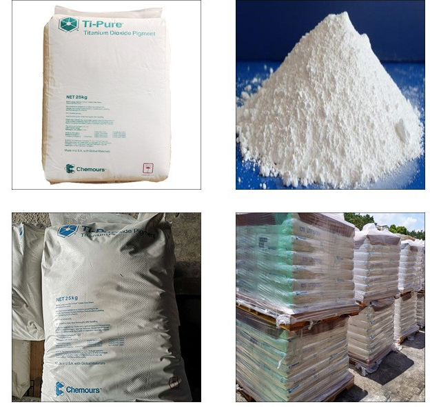 DuPont titanium white R-350 high dispersion blue Rutile pigment used in cosmetics synthetic fiber