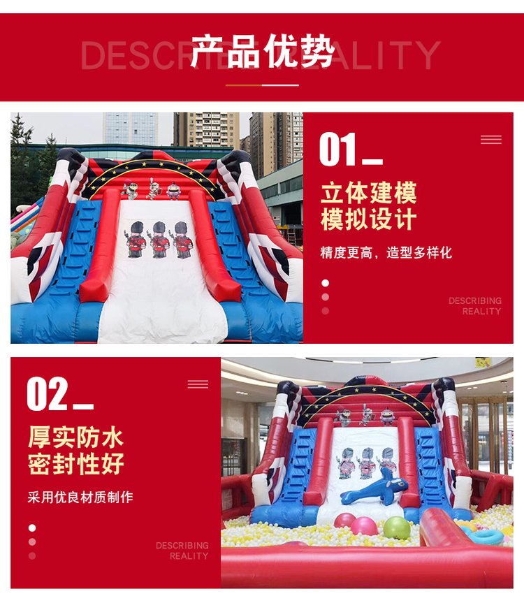 Car Amusement ride Pirate captain inflatable water slide Water park inflatable slide in summer