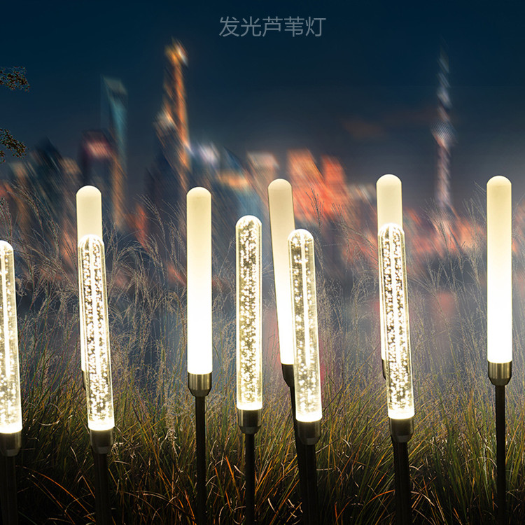 LED Wheat Ear Lamp Reed Lamp Luminous Straw Lamp Outdoor Waterproof Lighting Landscape Cultural and Tourism Insertion Lamp Warm White Light