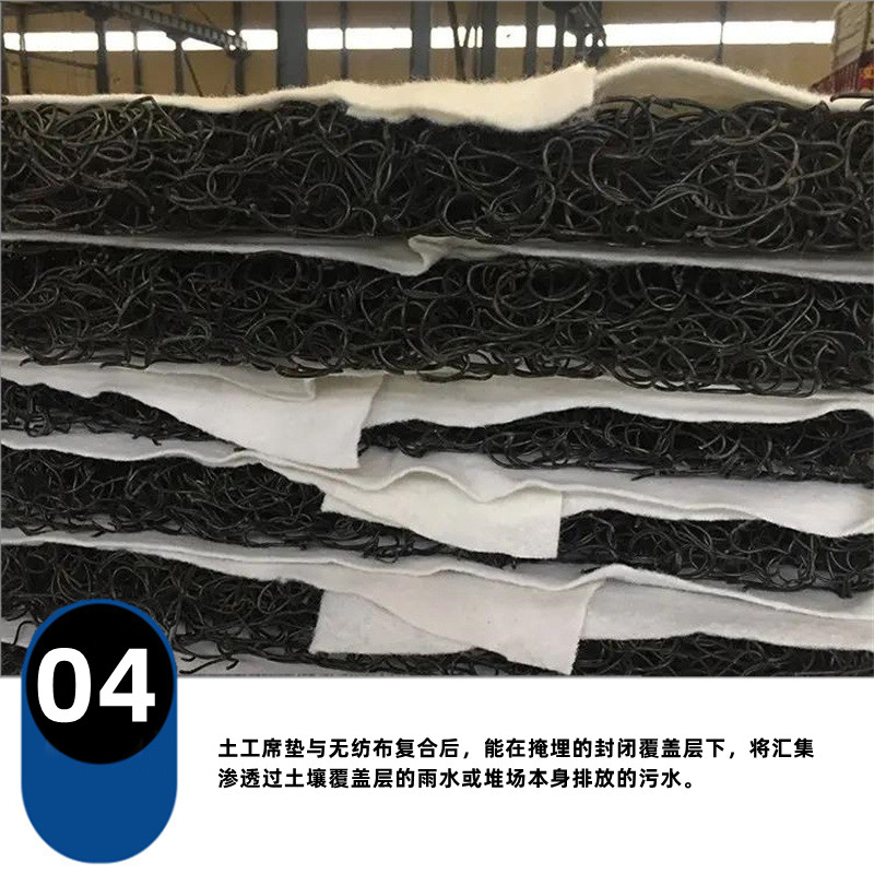 Slope greening geotextile mat, 3cm, with complete specifications of polypropylene disordered wire mesh interwoven drainage mat