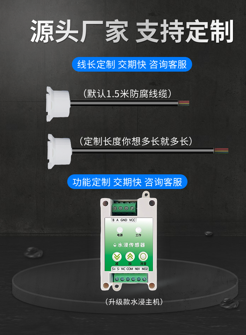Jinrui Zhicheng Industrial Grade 485 Immersion Sensor Immersion Transmitter Leakage Detector JRWI424P