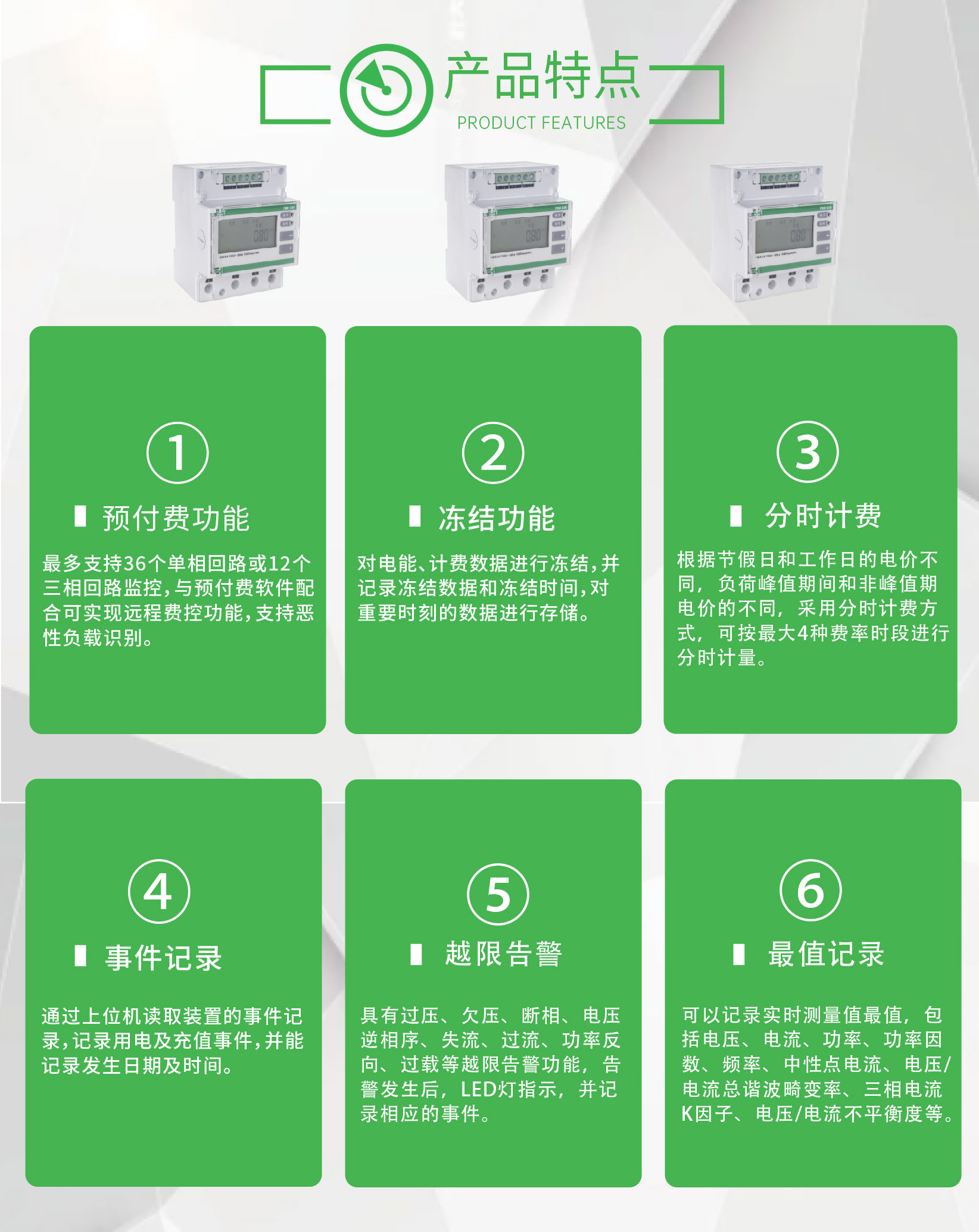 Remote fee control intelligent meter reading with rail type prepaid electricity meter and identification of malignant load CET technology