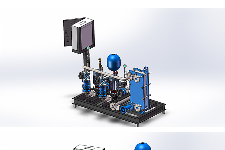 Special integrated plate heat exchanger for hot water module furnace, swimming pool constant temperature centralized heating, accessories for central hot water