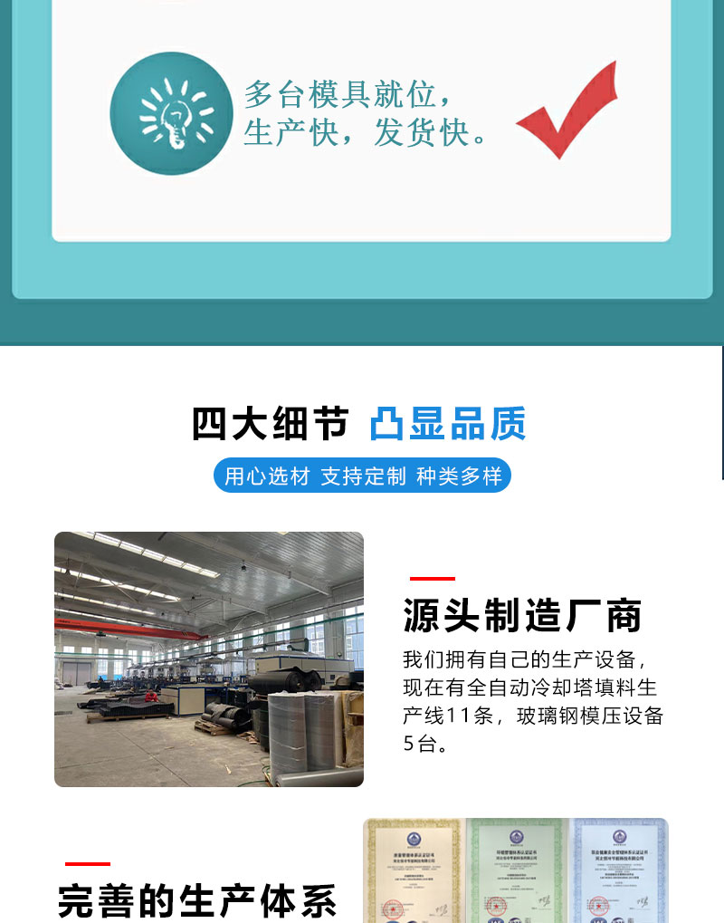 PVC filler processing is suitable for Malisbender Liangji air research cooling tower with good heat dissipation and constant cooling