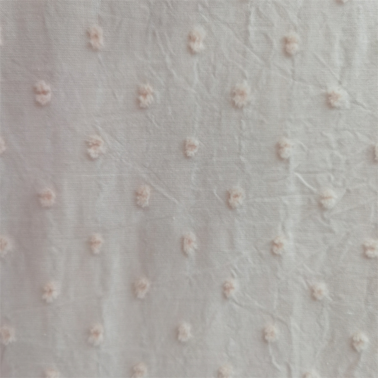 100% cotton polka dot jacquard, cut flower, small dot bedding, wide width water washed wrinkled fabric, pure cotton fabric, Renwang