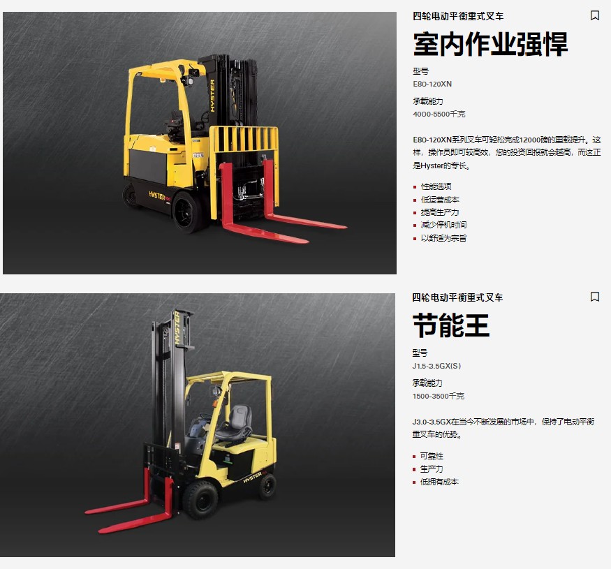 5-ton Hyster Hyster electric balance forklift leasing large capacity battery inflatable tires